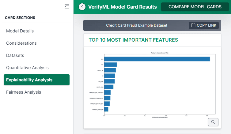 VerifyML explainability report